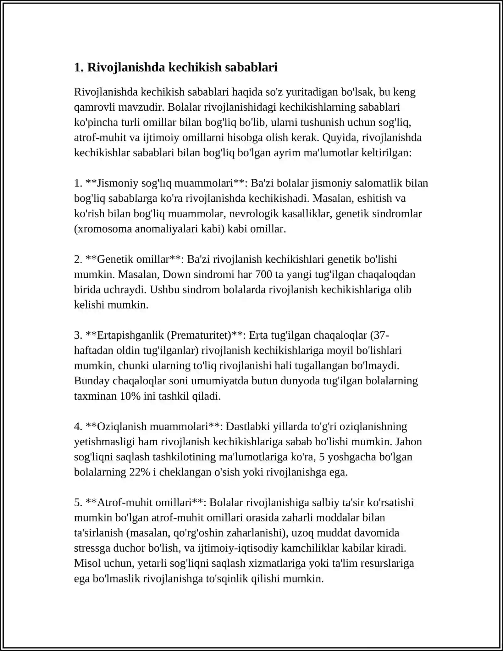 RIVOJLANISHIDA BUZULISHI BO‘LGAN BOLALARNI PSIXOLOGIK O‘RGANISH 4