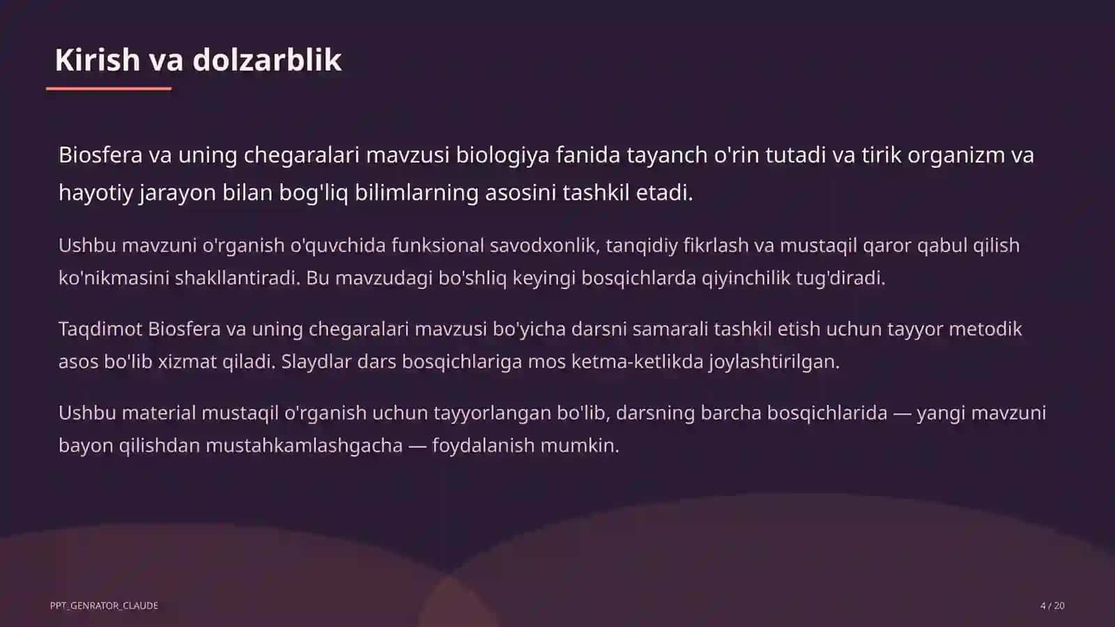 Biosfera va uning chegaralari (10-sinf) 4