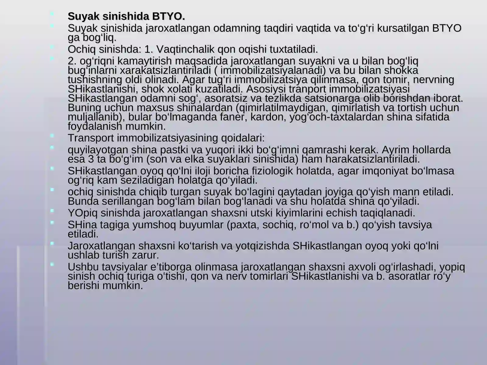 Suyaklar chiqishi va sinishi 4