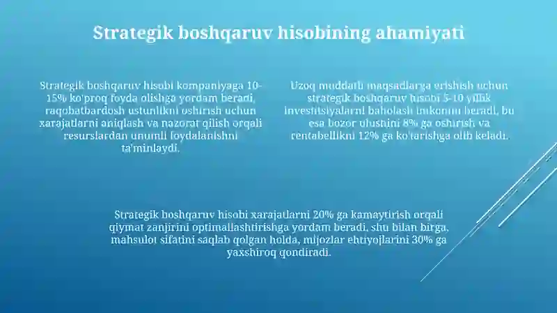 Strategik boshqaruv hisobida xarajatlarni kalkulyatsiya qilish 4