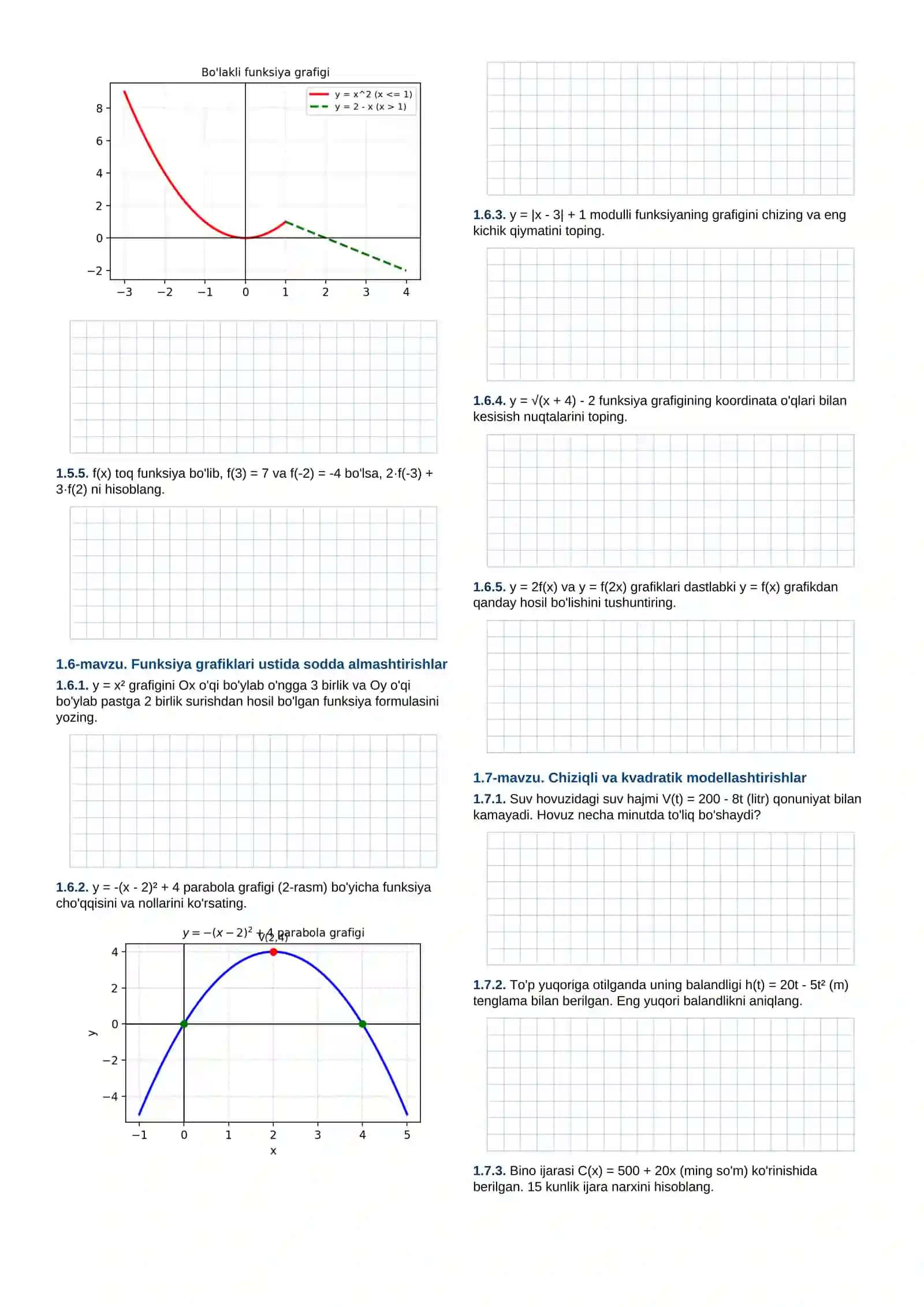 10-SINF ALGEBRA MAVZULASHTIRILGAN MASHQ DAFTARI 4