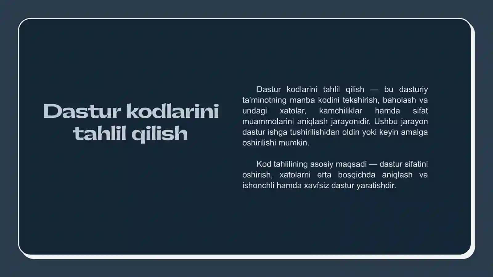 Dasturkodlarinistatikvaleksiktahlili 4