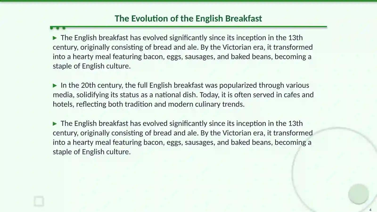 English Food firsts 4