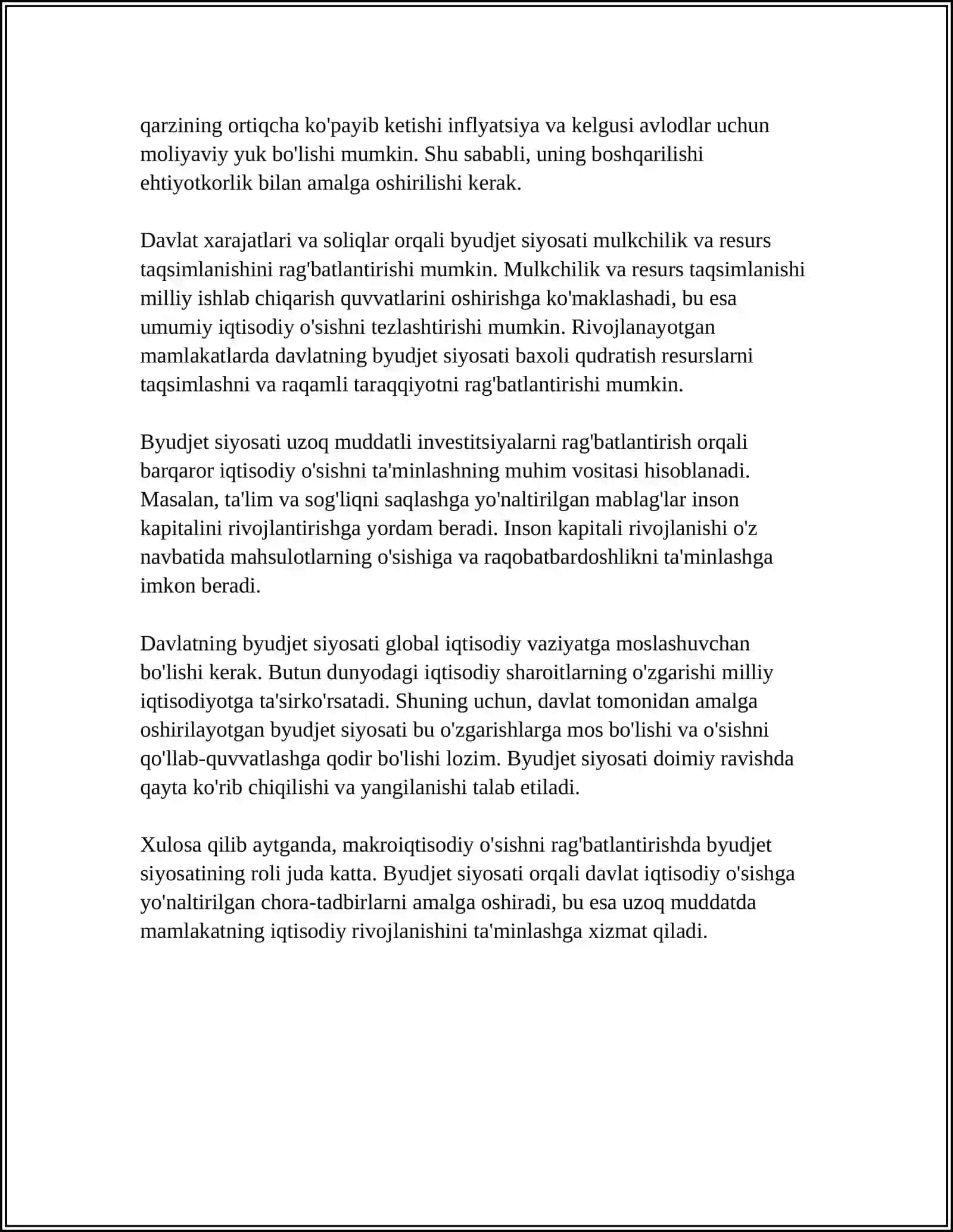 IQTISODIY O'SISH VA BYUDJET SIYOSATI 4