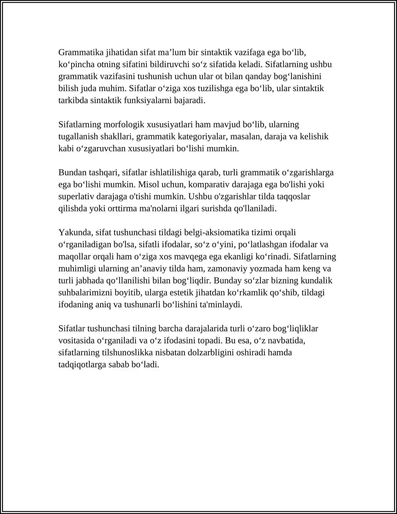MEHMONDO'STLIK INDUSTRIYASINI RIVOJLANTIRISHDA SIFAT TUSHUNCHASI 4