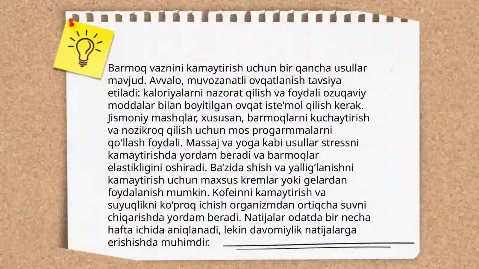 Barmoq vazni 4
