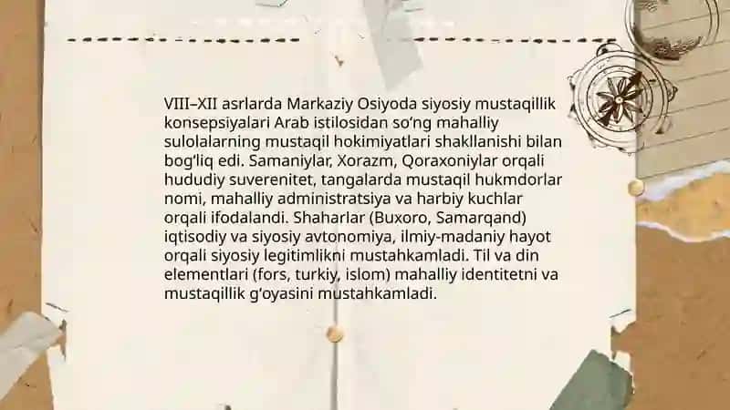 Oʻzbekistonda mustaqillik gʻoyalarining tarixiy asoslari 4