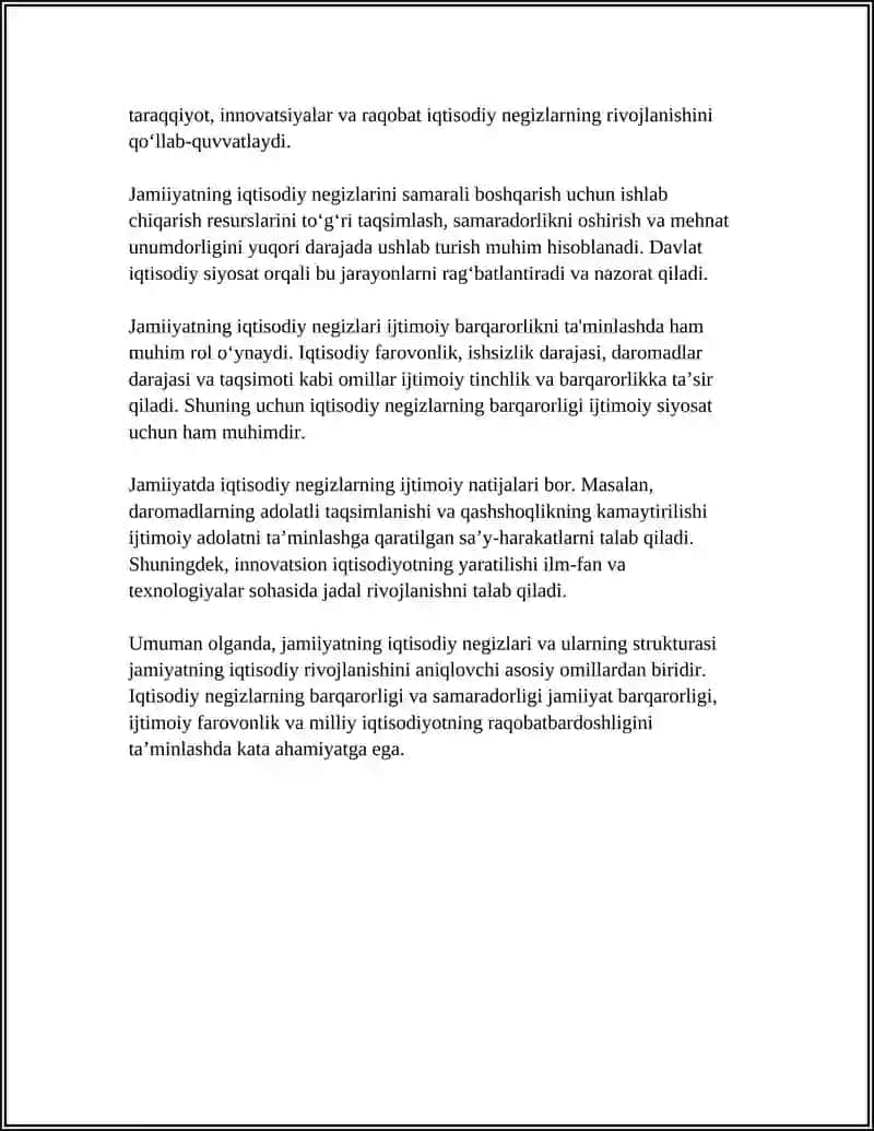 JAMIYATNING IQTISODIY NEGIZLARI 4