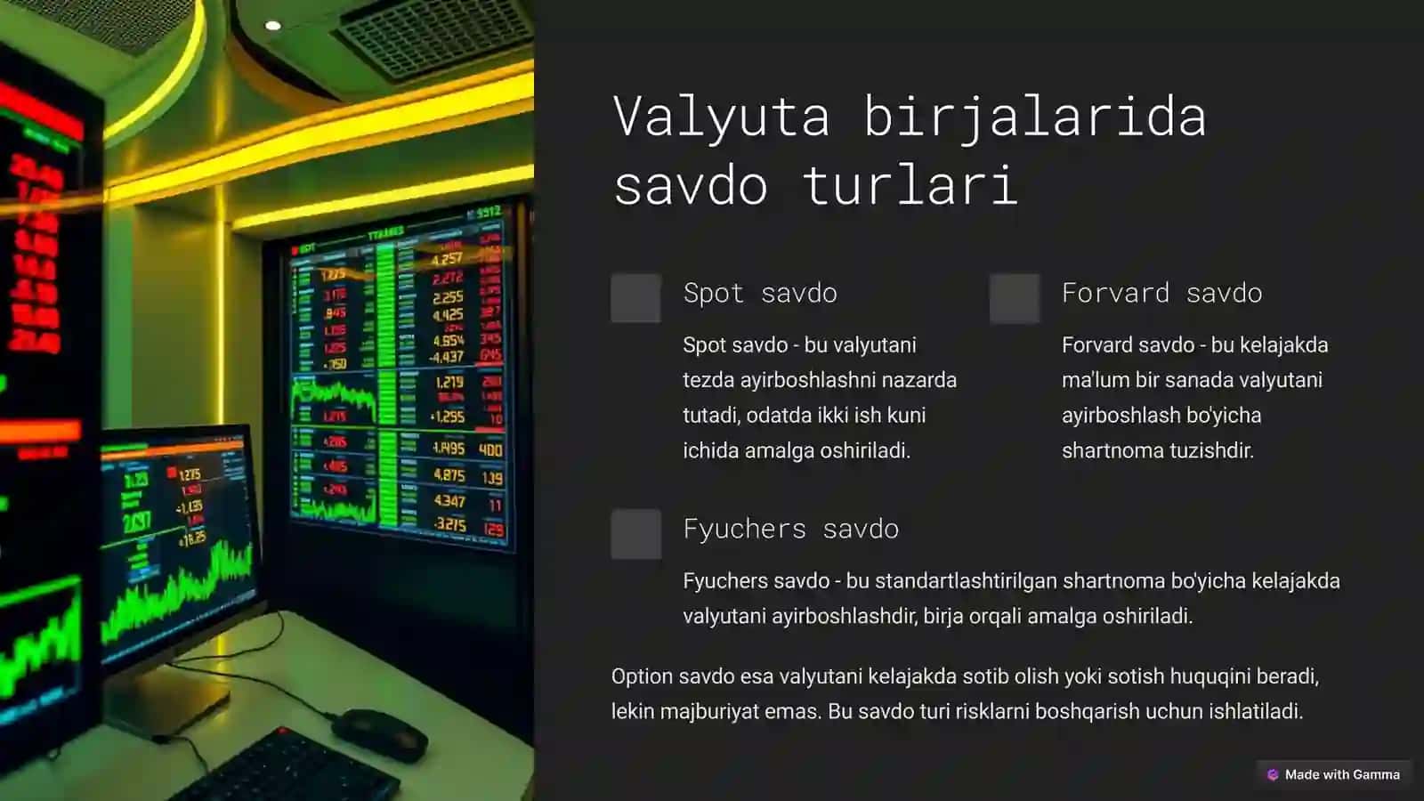 Valyuta birjalari faoliyati 4