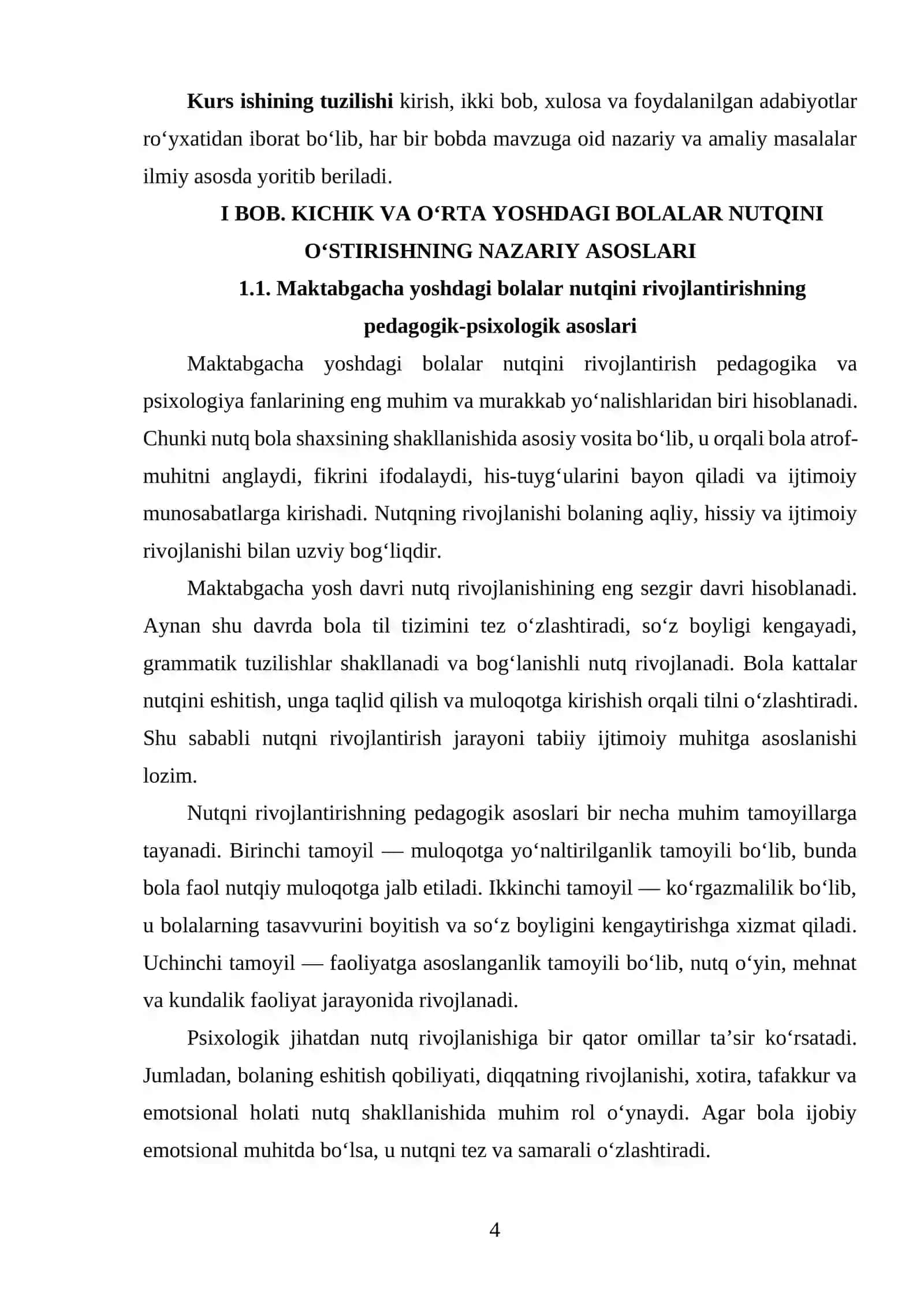Kichik va o‘rta yoshdagi bolalar nutqini o‘stirishning vazifalari, metodlari va vositalari 4