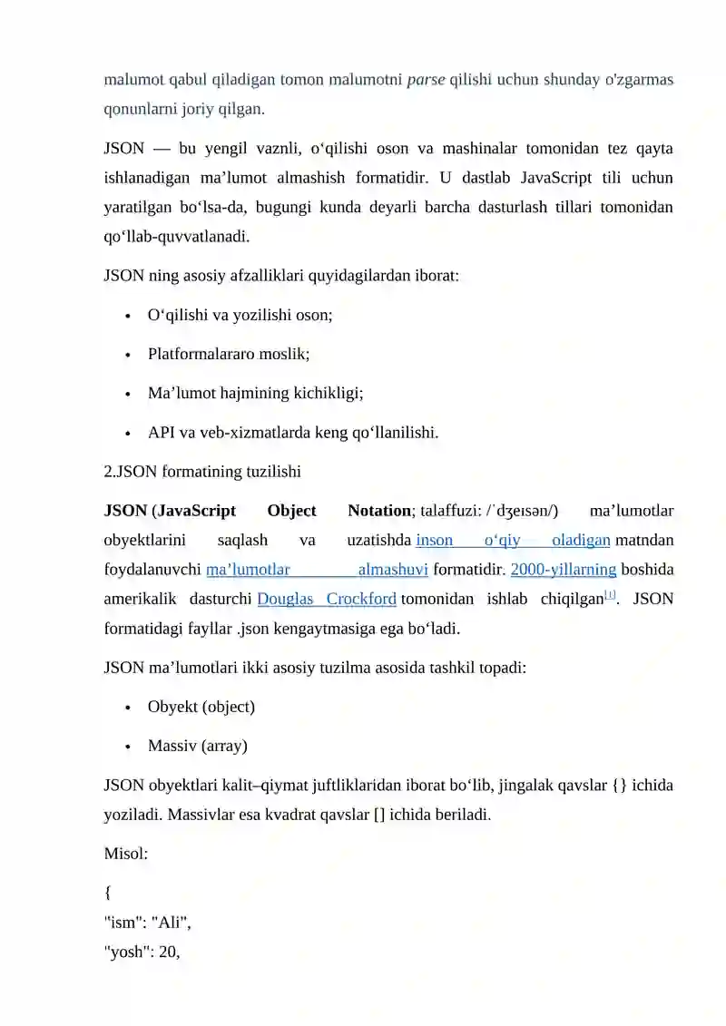 Pythonda JSON lar bilan ishlash 4