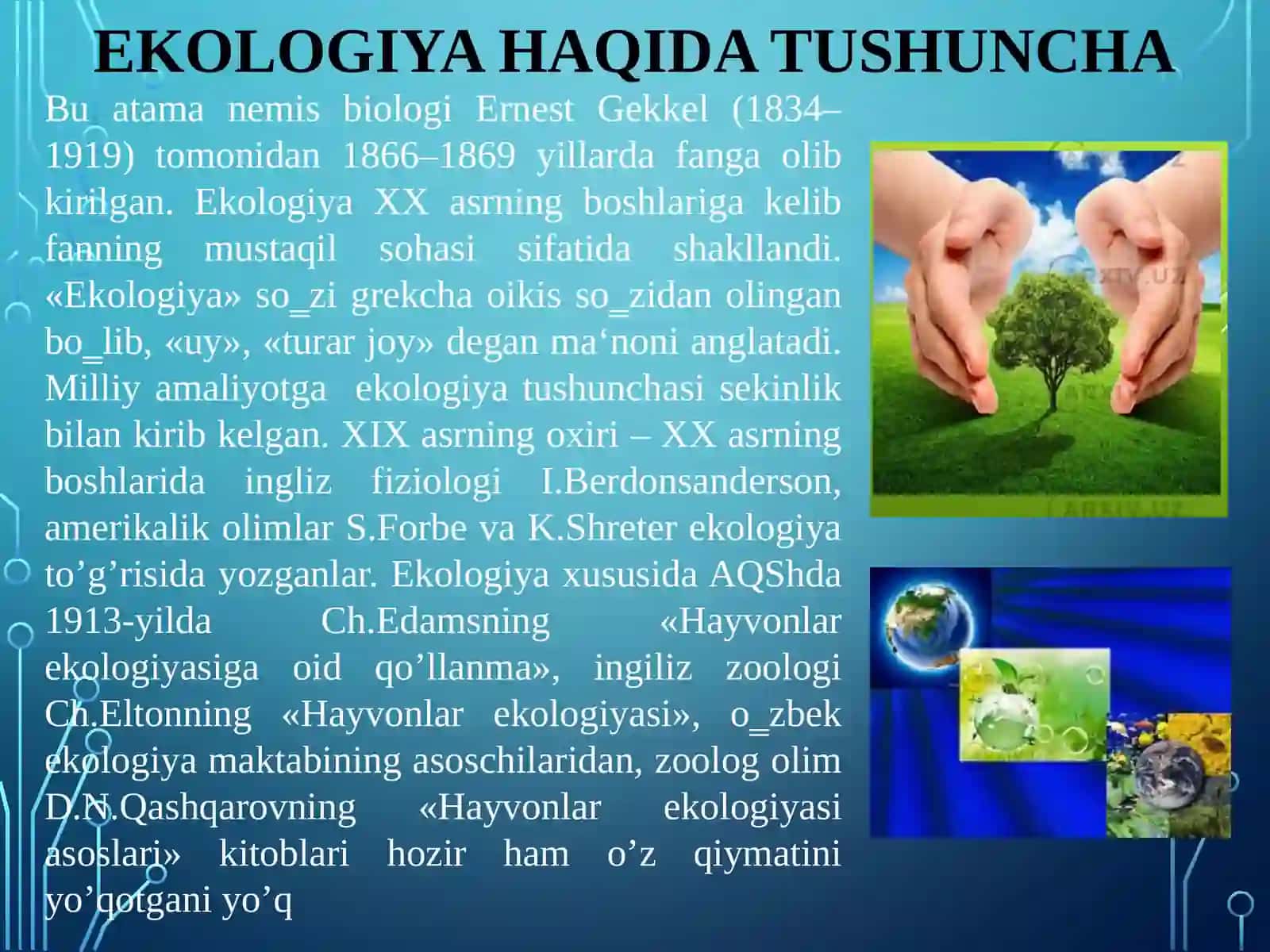 2-Ma’ruza: Yo‘l ekologiyasi predmeti va vazifalari 4