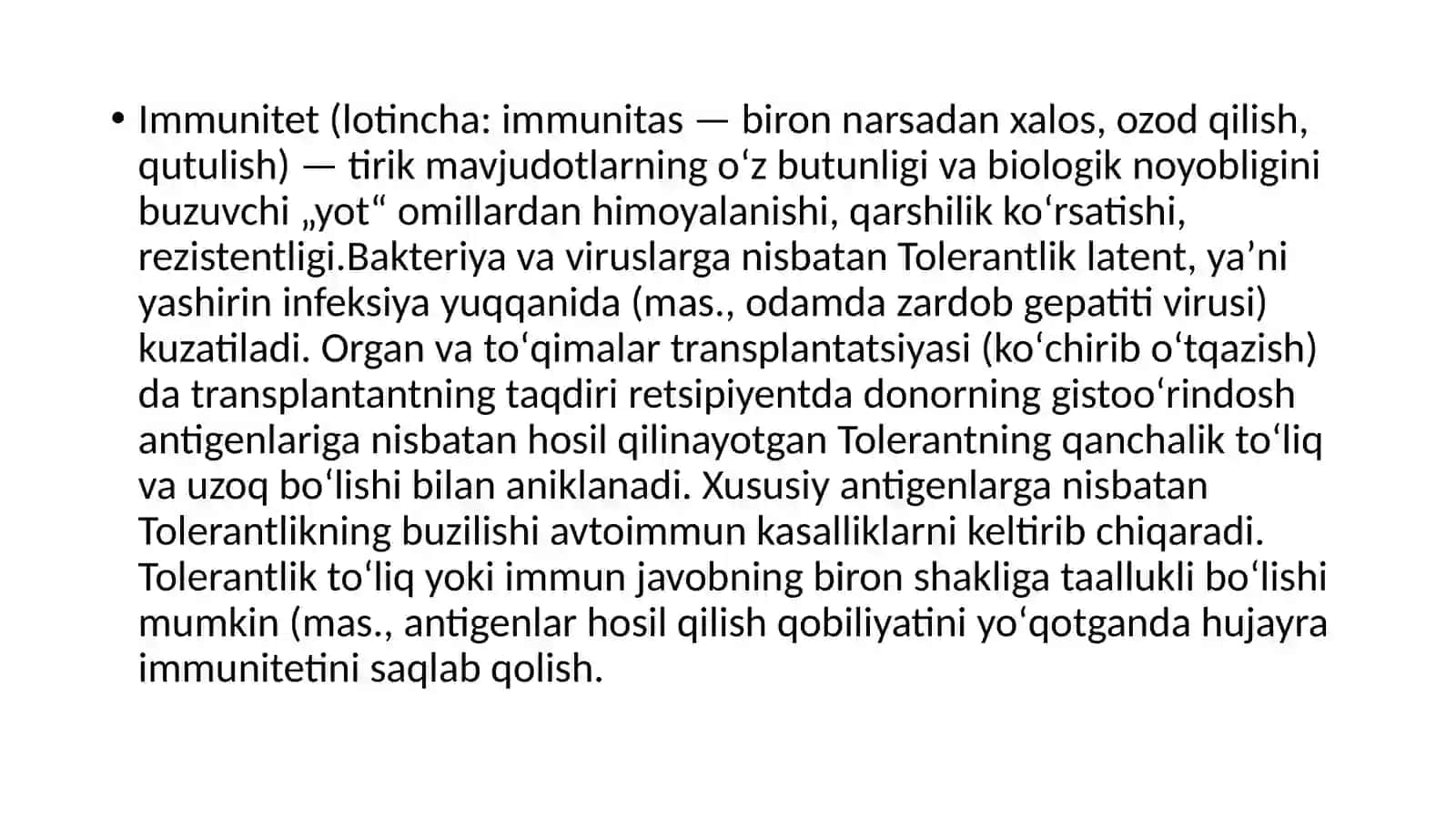 Immunologik tolerantlik 4