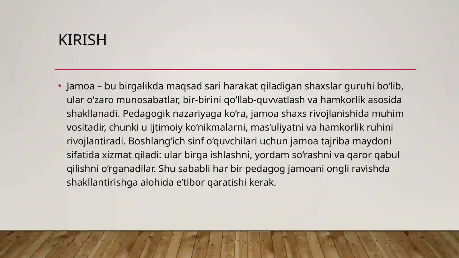 Jamoa Haqida Tushuncha 4