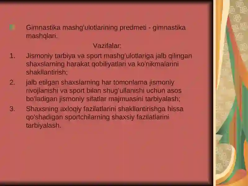 Gimnastika va uni o’qitish 4