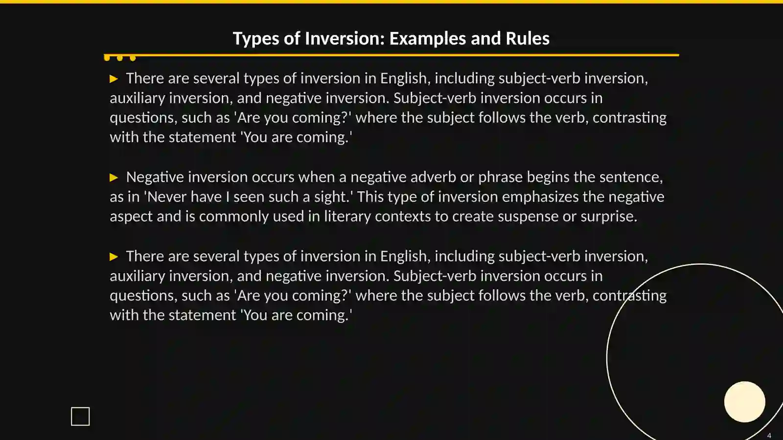 Inversion and ellipsis 4