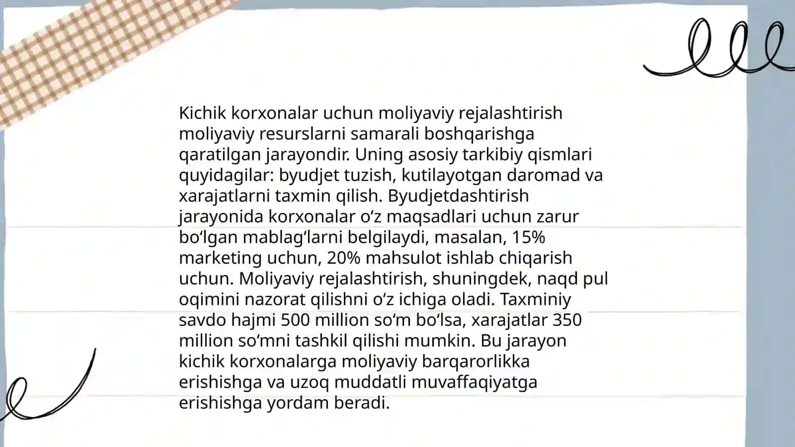 Kichik korxona iqtisodiyoti 4