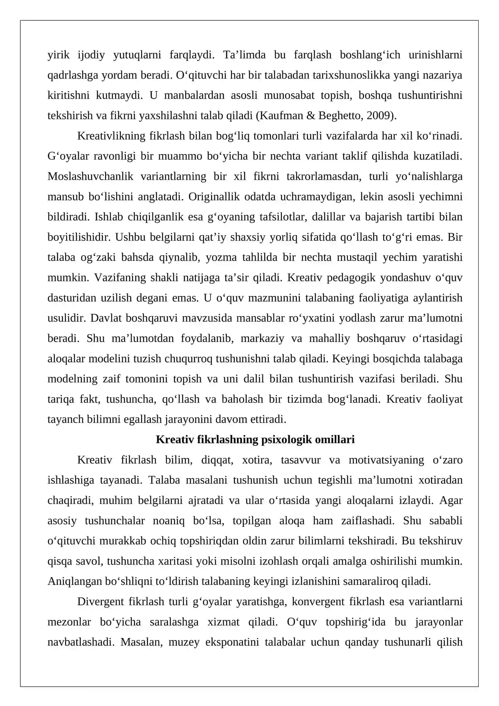 Zamonaviy ta’limda kreativ pedagogik yondashuvlarning ahamiyati 4