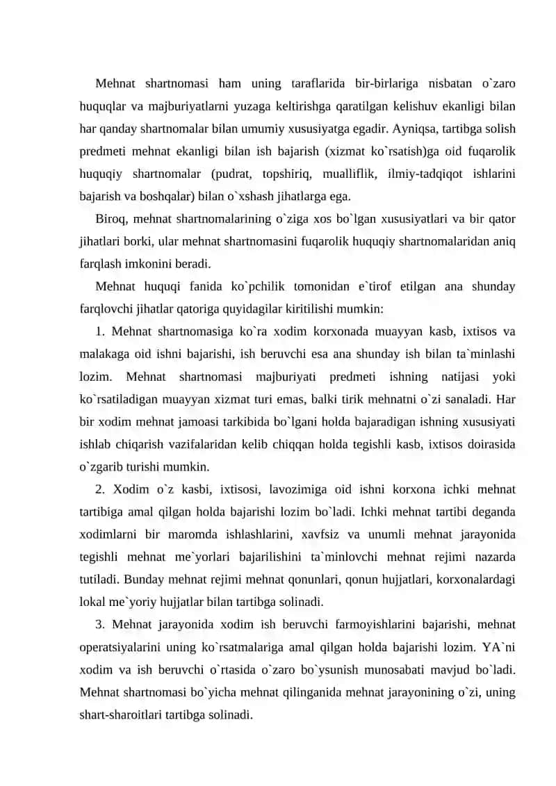 Mehnat shartnomasi taraflarining moddiy javobgarligi tushunchasi va turlari 4