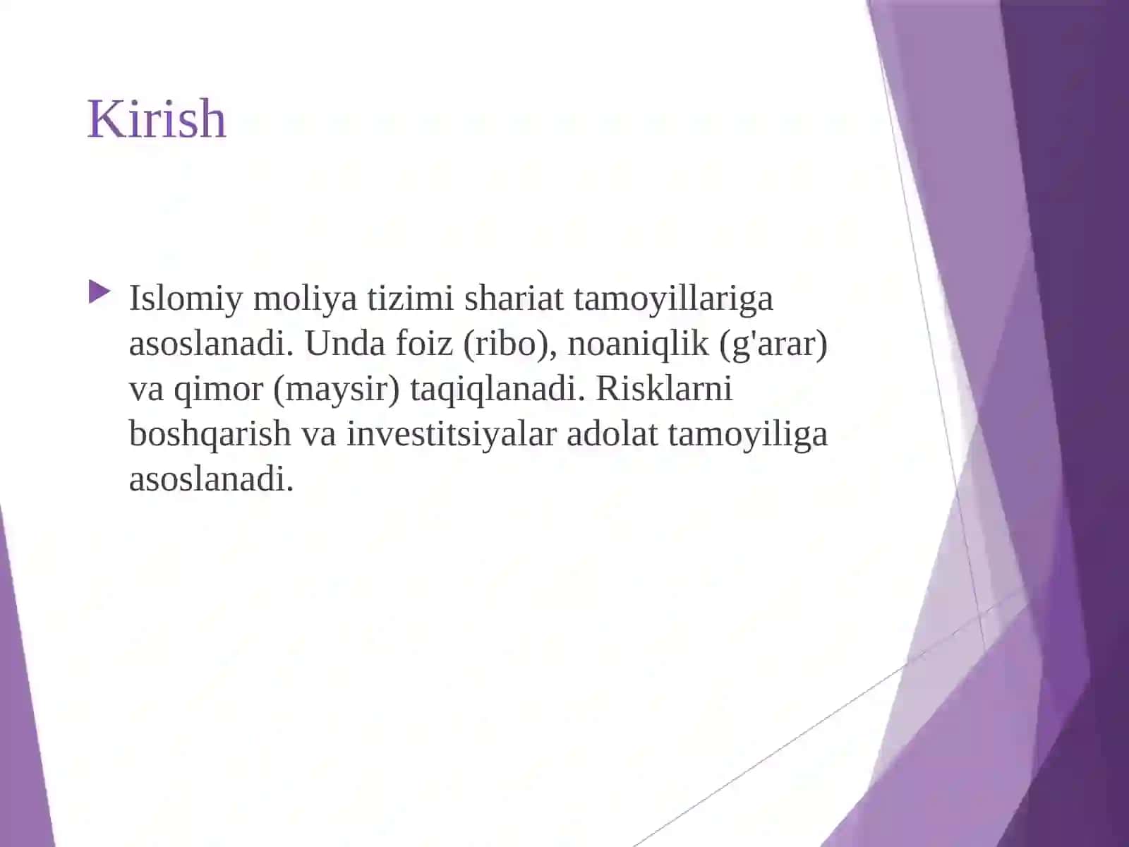 Islomiy moliyaviy institutlar 4