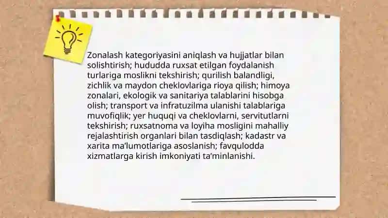 Himoyalangan yer inshootlari korxonalari uchun maydonni tanlash 4
