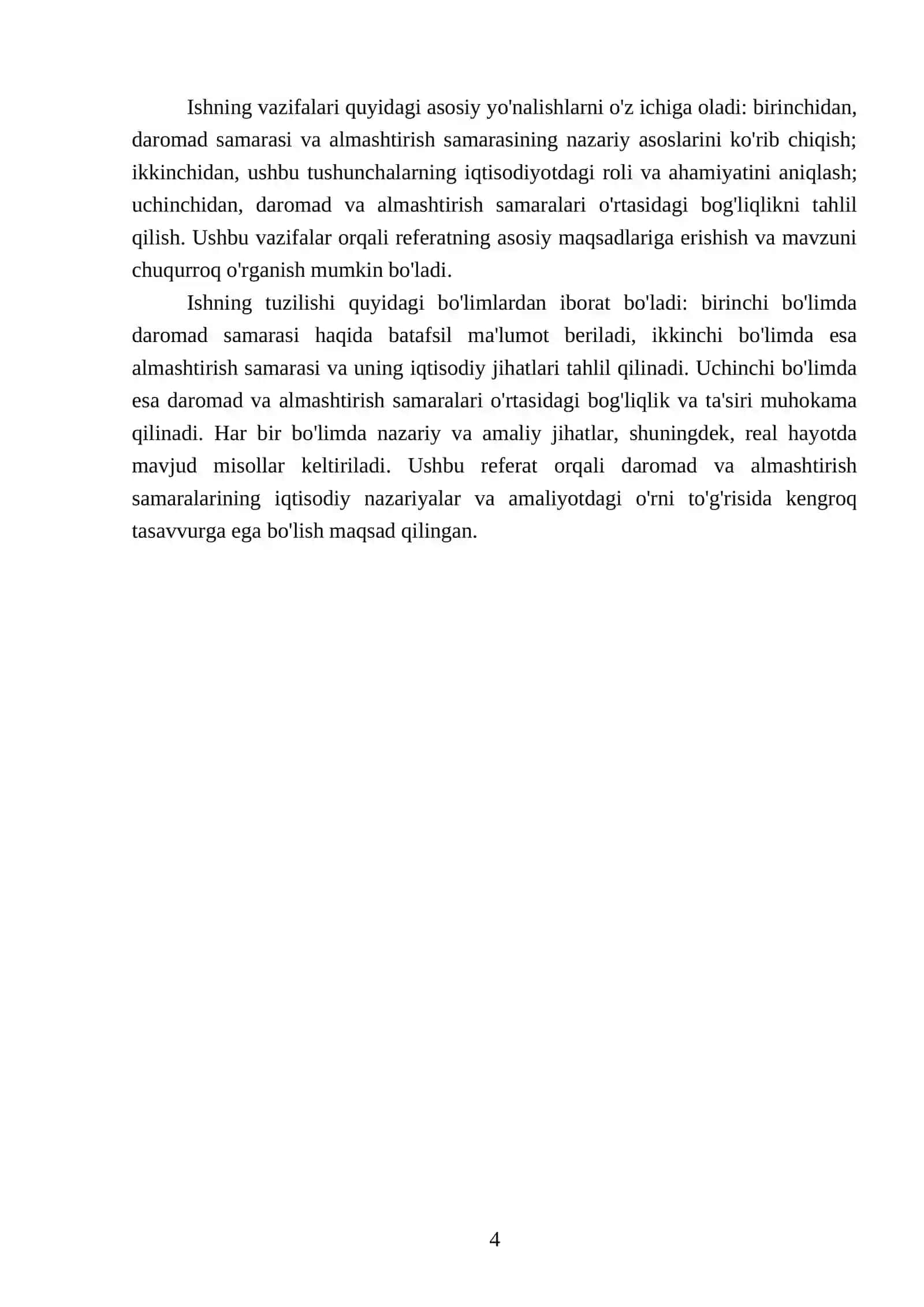 Daromad samarasi va almashtirish samarasi 4