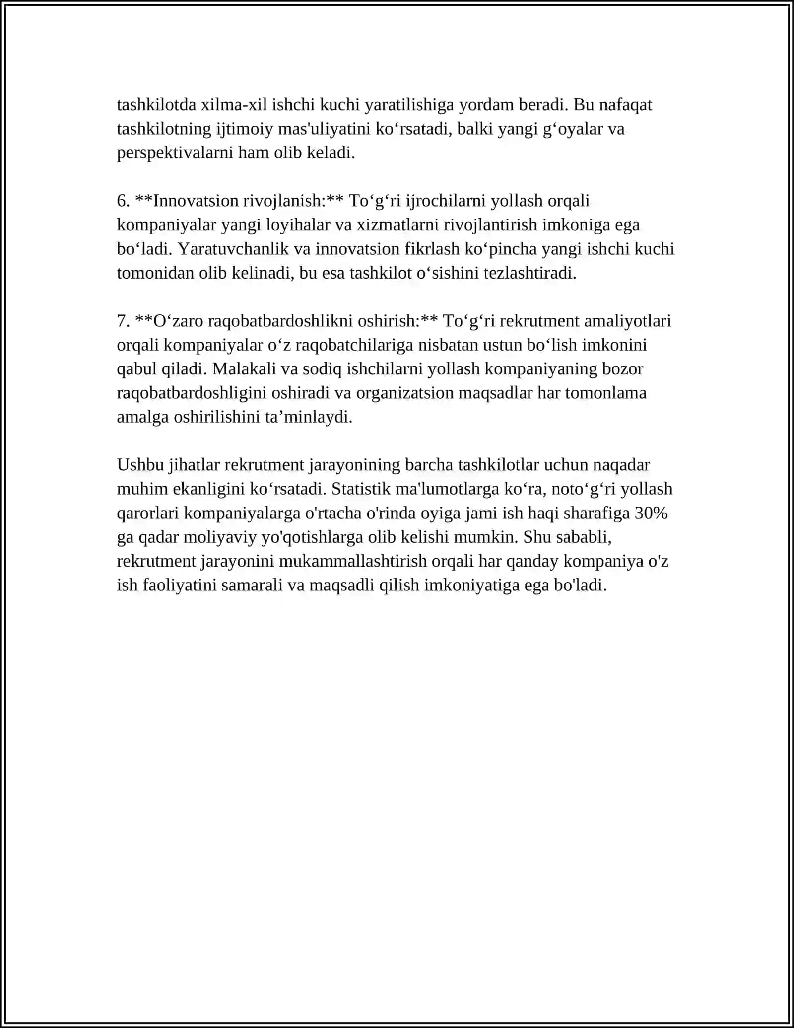 REKRUTMENT FANI ASOSIY TUSHUNCHALARI VA BOSQICHLARI 4