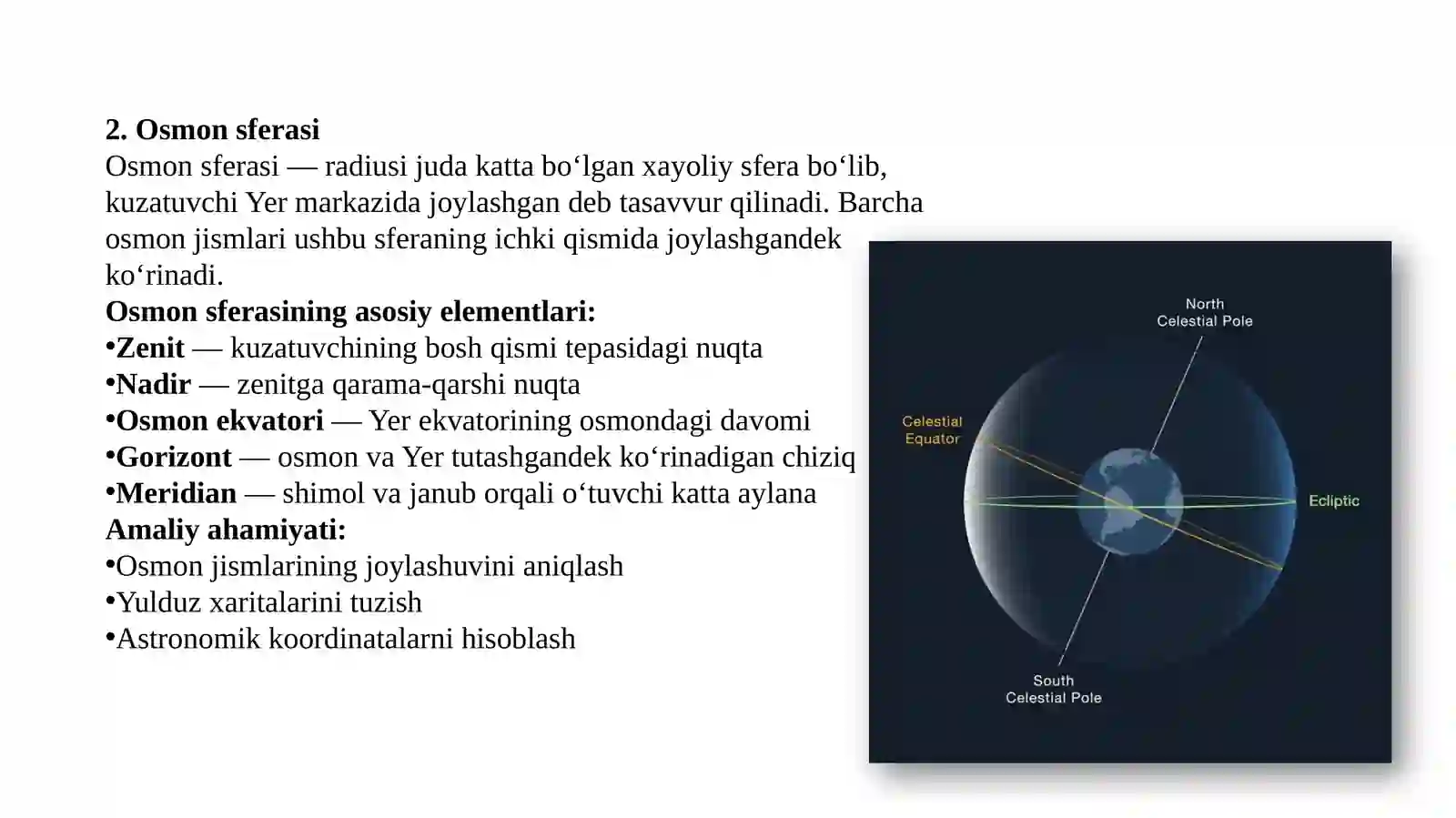 Amaliy astronomiya asoslari bobini o'qitish metodikasi 4