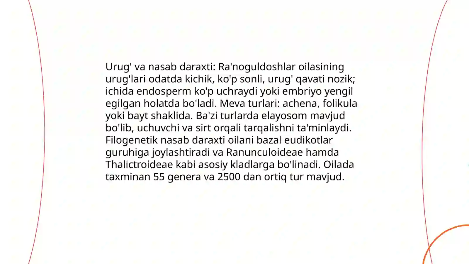 Ra'noguldoshlar oilasi 4