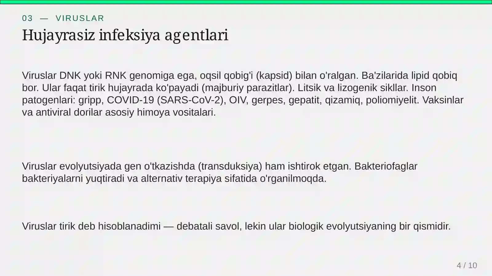 Mikroorganizmlar: bakteriyalar, viruslar va zamburug'lar 4