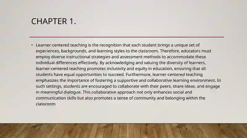 Learner-Centred Teaching 4