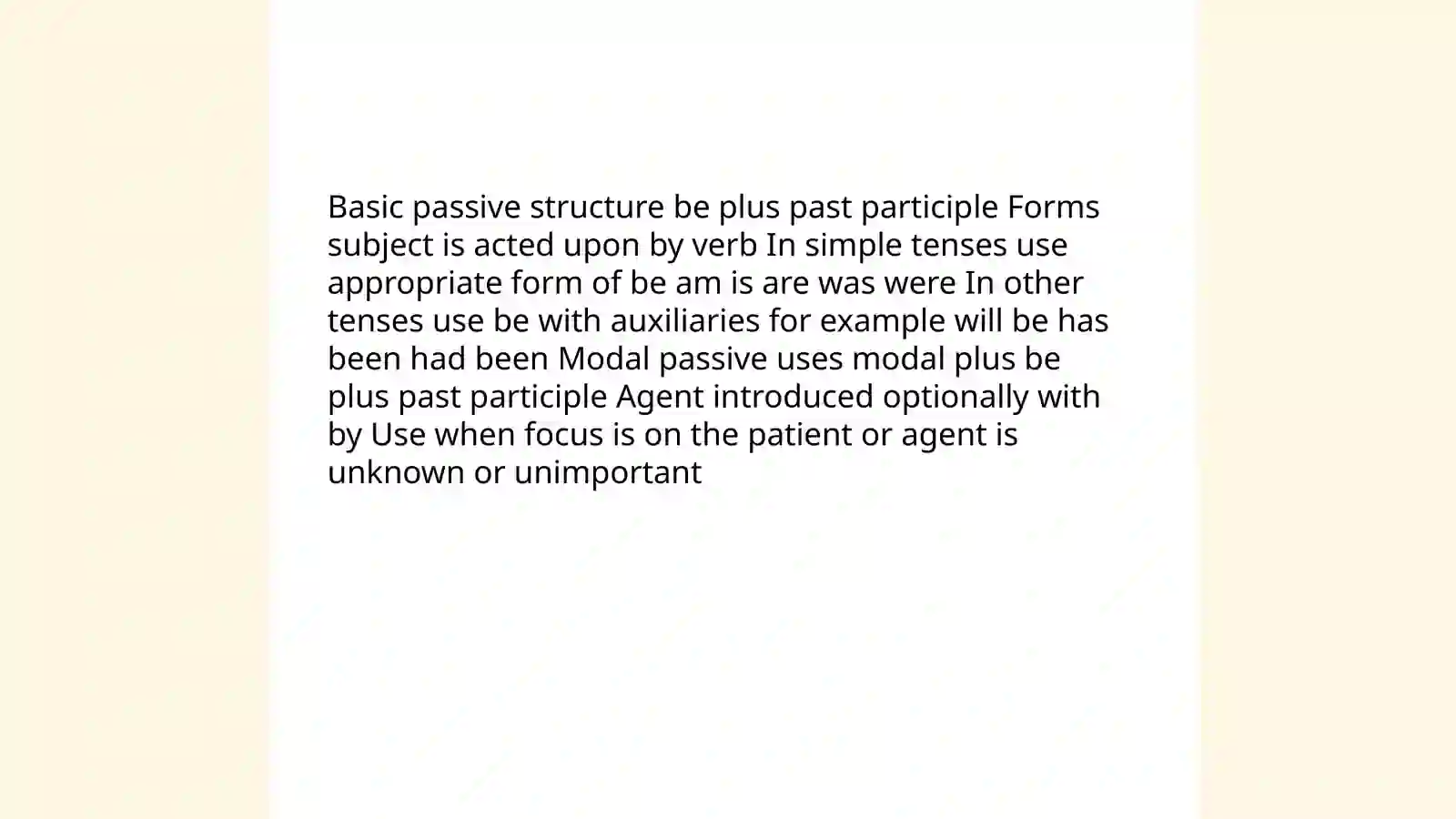 Passive voice 4