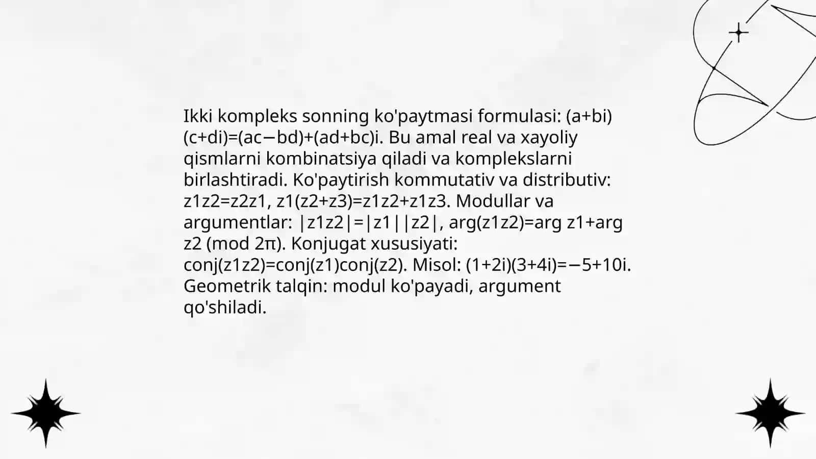 Kompleks sonlar ustida amallar 4