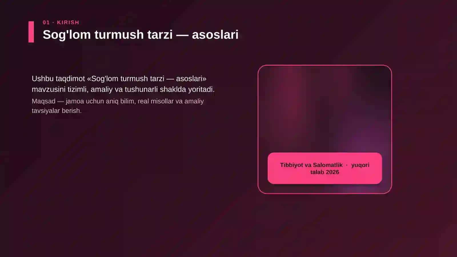 Sog'lom turmush tarzi — asoslari 4