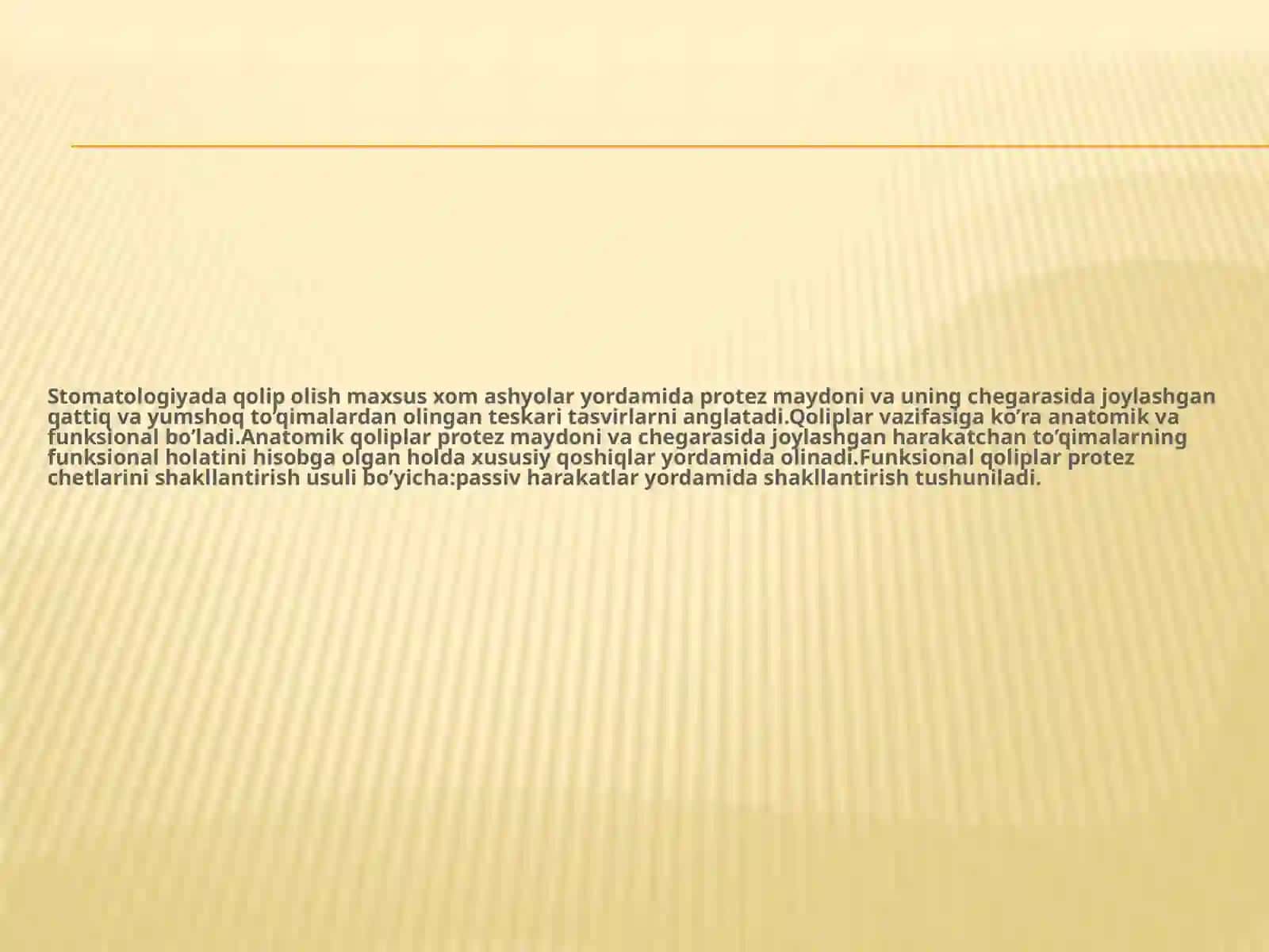 Ortopedikstomatologiya amaliyotida ishlatiladigan asosiy va qo’shimcha xomashyolar 4