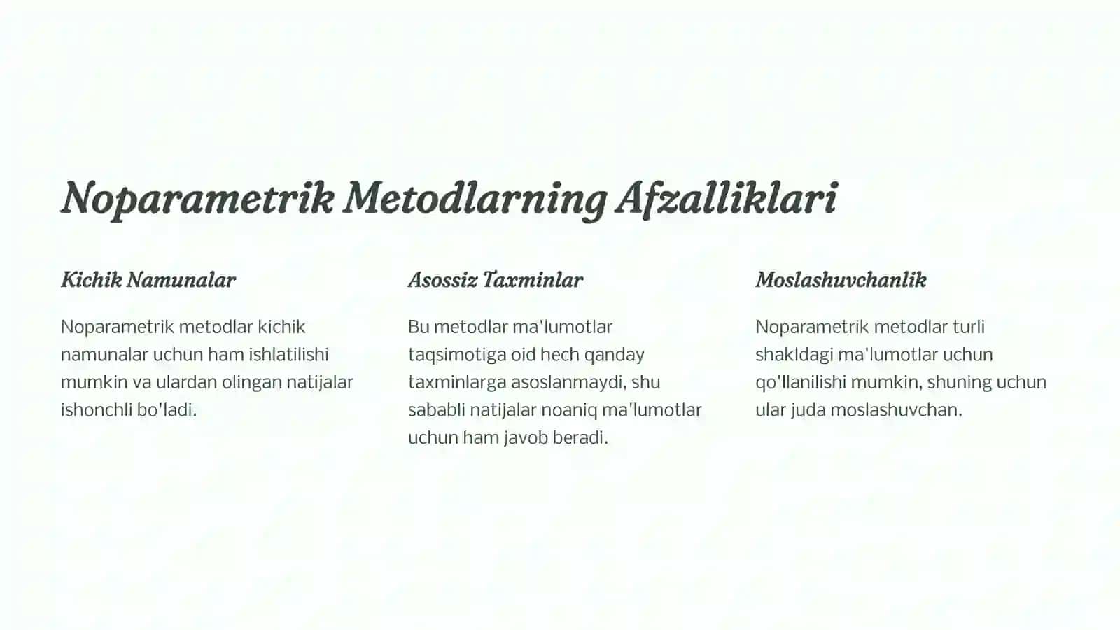 Noparametrik Metodlar 4