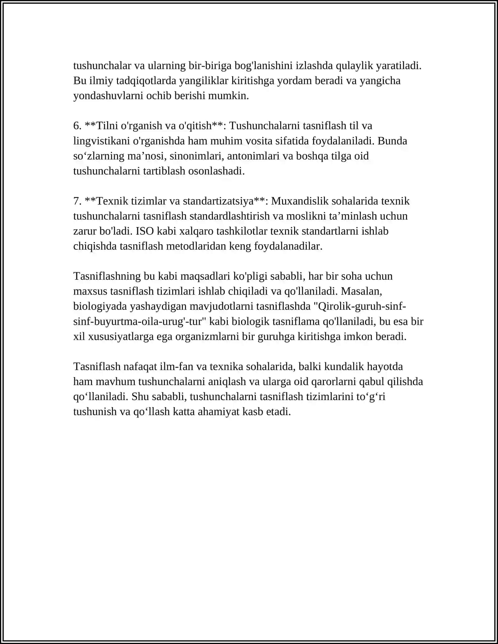 Tushunchalarni tasniflashning maqsadi va tuzilishi 4