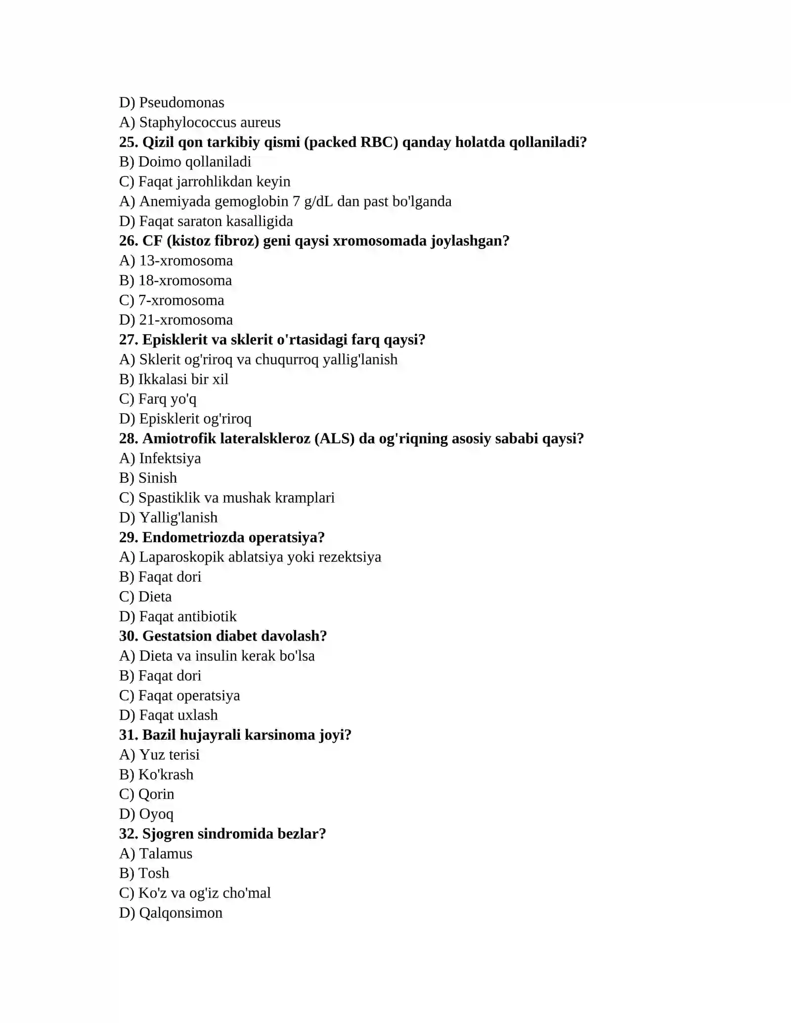 Gematologiya savollari 4