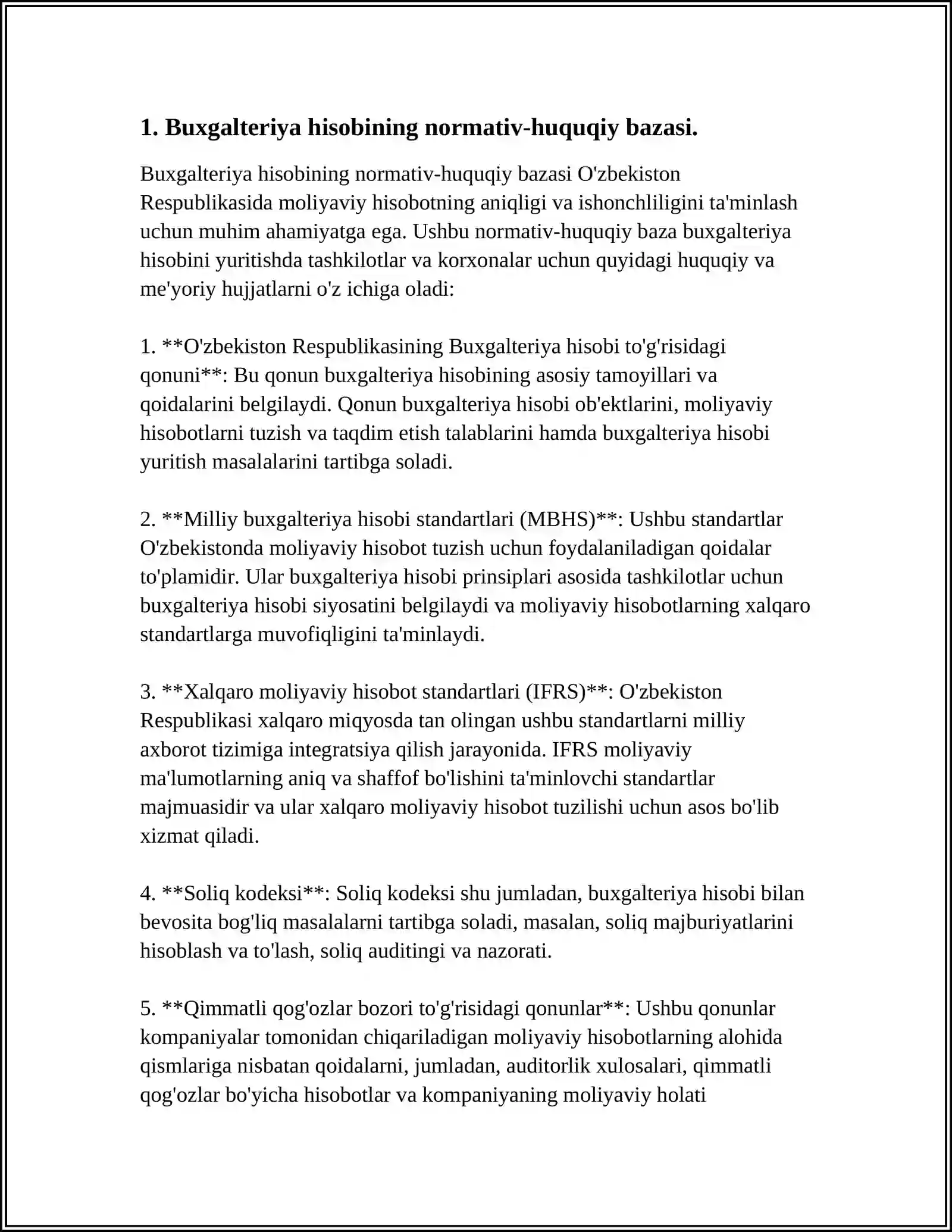 BUXGALTERIYA HISOBINI TASHKIL QILISHNING XUQUQIY ME'YORIY ASOSLARI 4