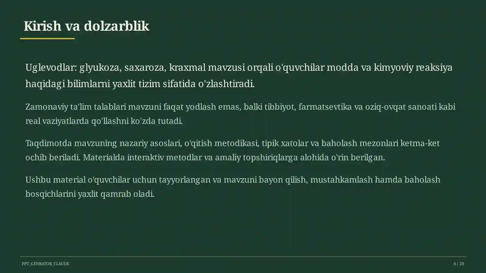 Uglevodlar: glyukoza, saxaroza, kraxmal (11-sinf) 3