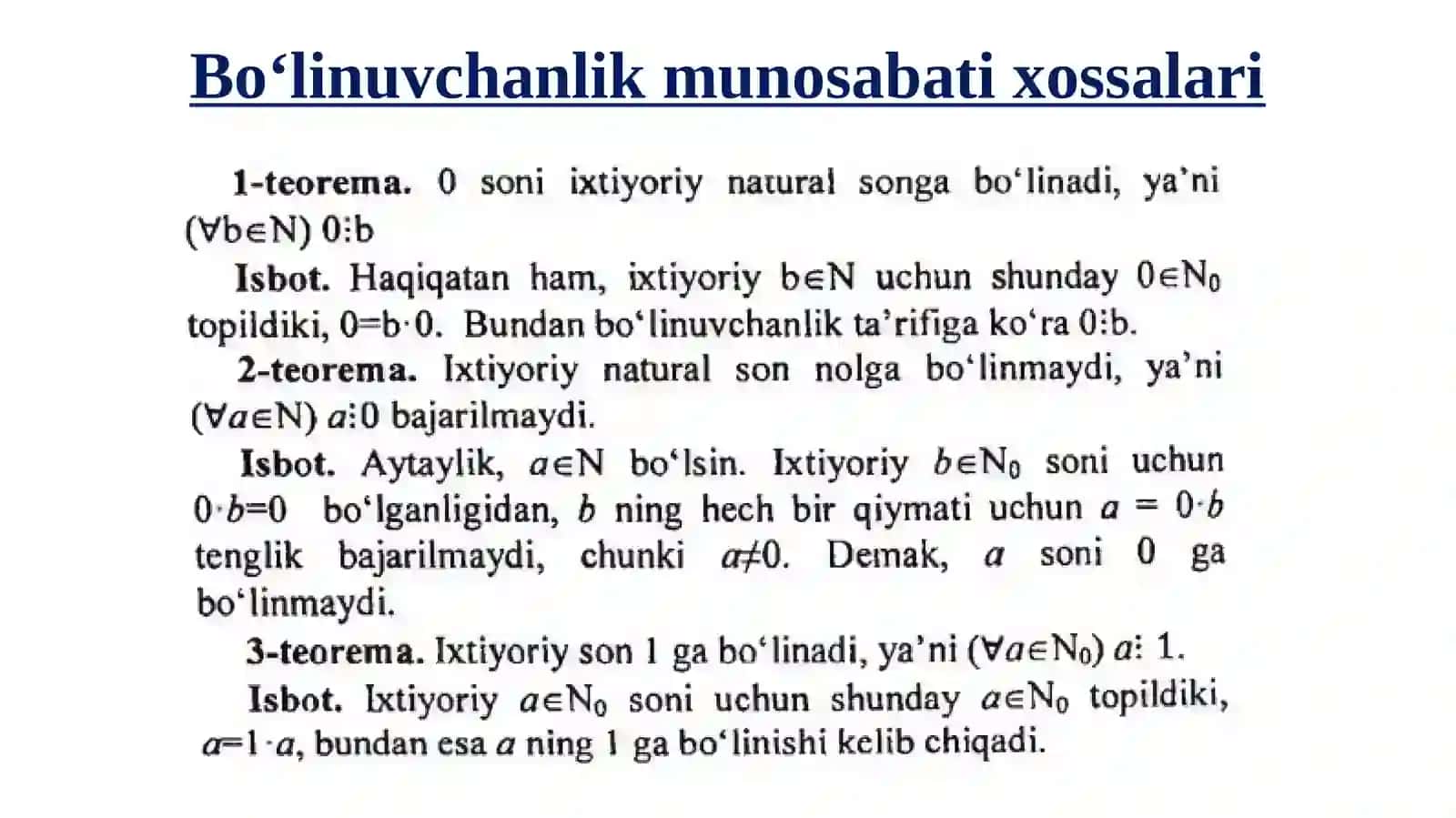 Sonlarning bo‘linishi 4