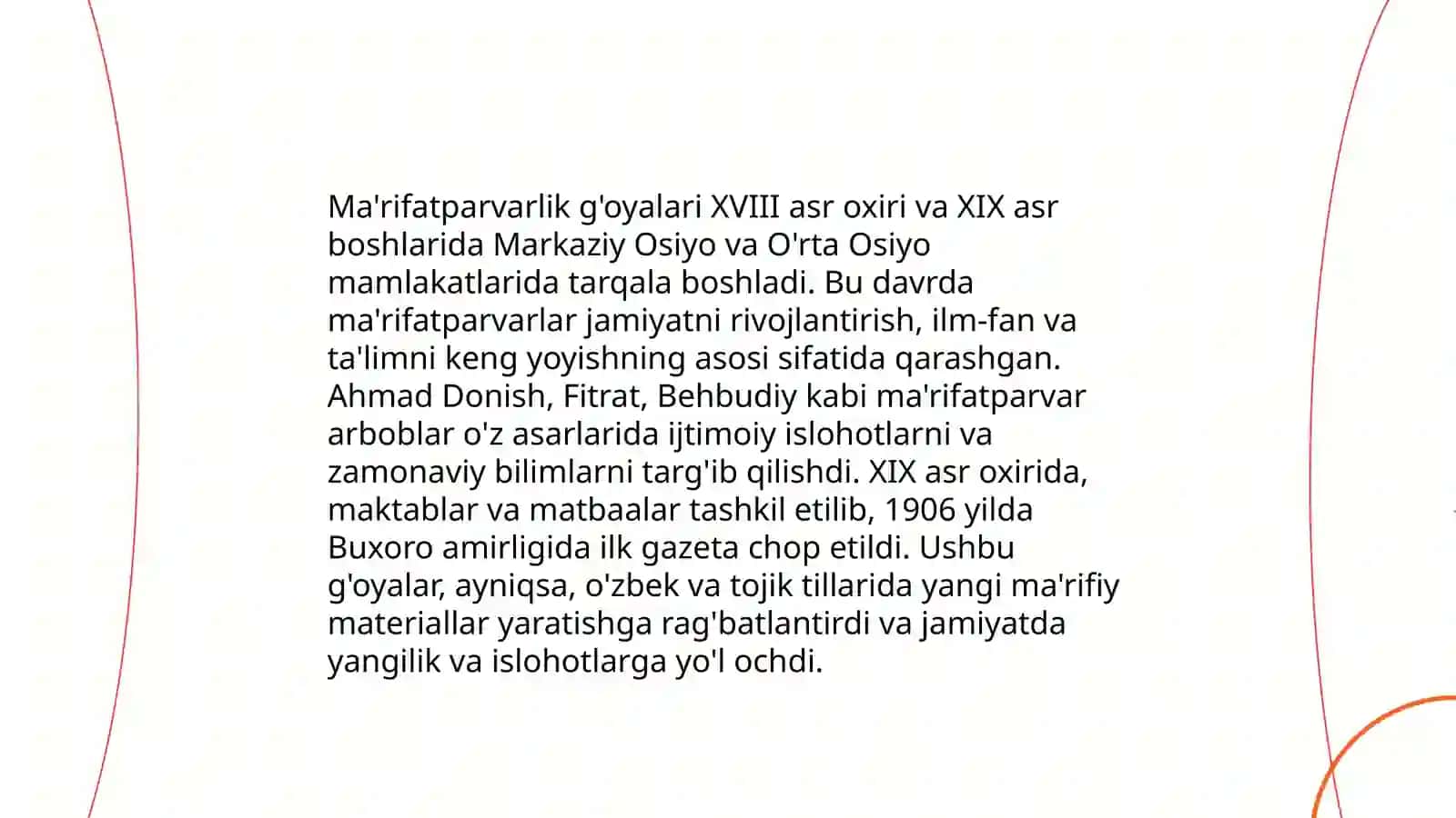 Jadid ma'rifatparvarlarining o'lka ijtimoiy-ma'naviy hayotida tutgan o'rni 4