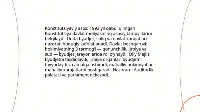 Normativ xarajatlarni hisobga olishning normativ huquqiy bazasi 4