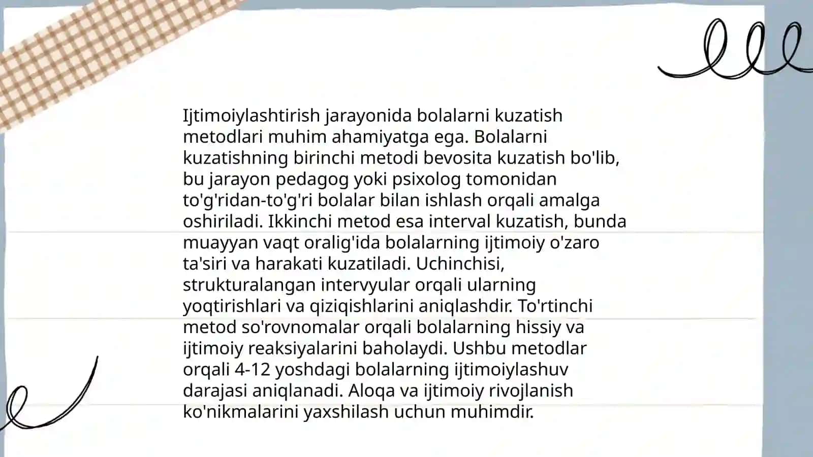 Xulqi og'ishgan bolalar bilan ish olib borish metodlari 4