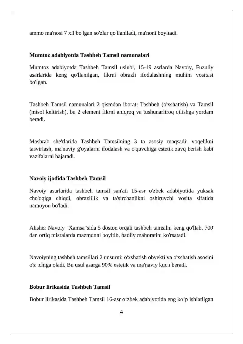 Tashbeh Tamsil 4