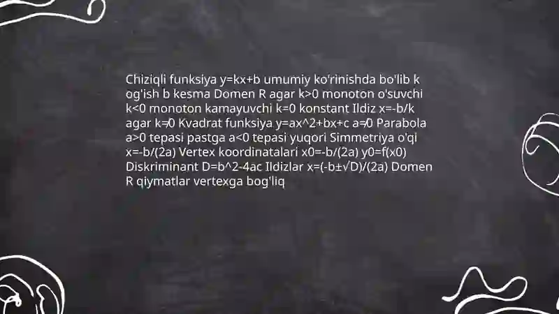 Elementar funksiyalar va ularning xossalari 4
