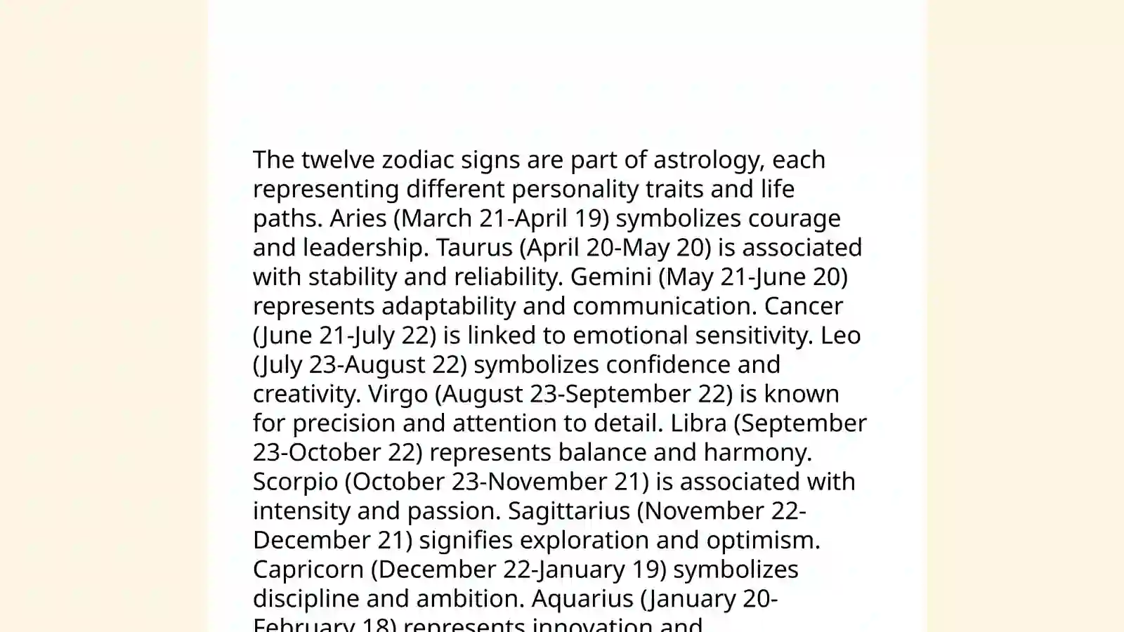 Horoscopes 4