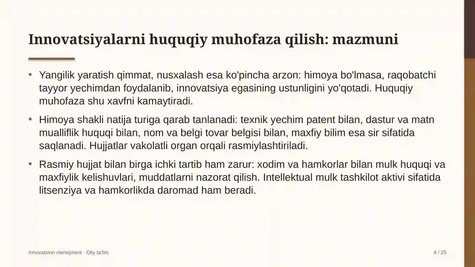 g'aznachilik tizimida innovatsiyalarni huquqiy muhofaza qilish 3831 4