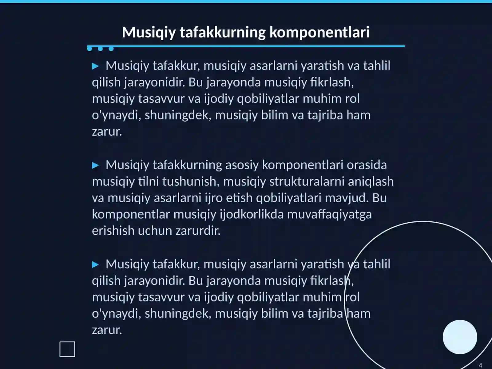 Musiqiy idrok va musiqiy tafakkur 4