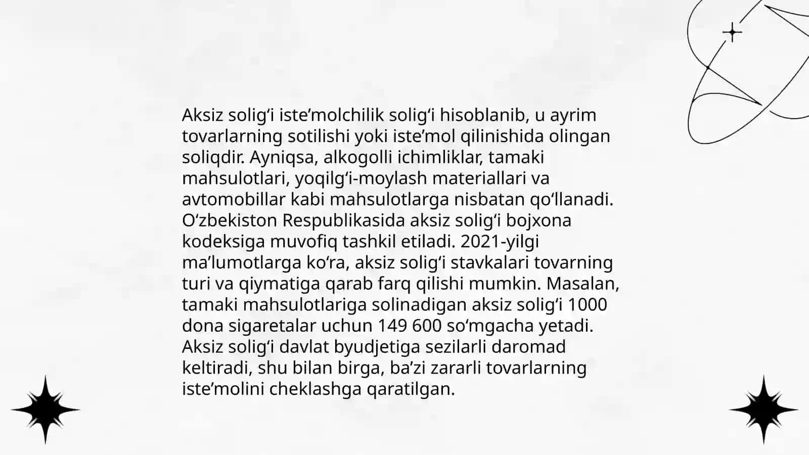Aksiz solig'i haqida malumotlar 4